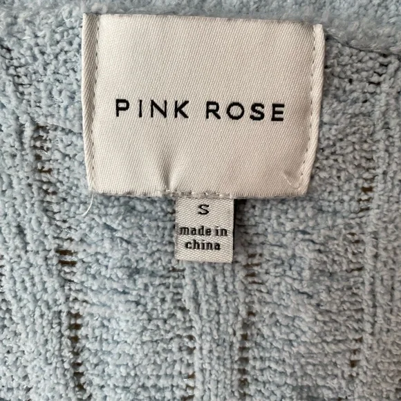 PINK ROSE Blue Button Up Sweater Size Small in Excellent Condition - Picture 5 of 8